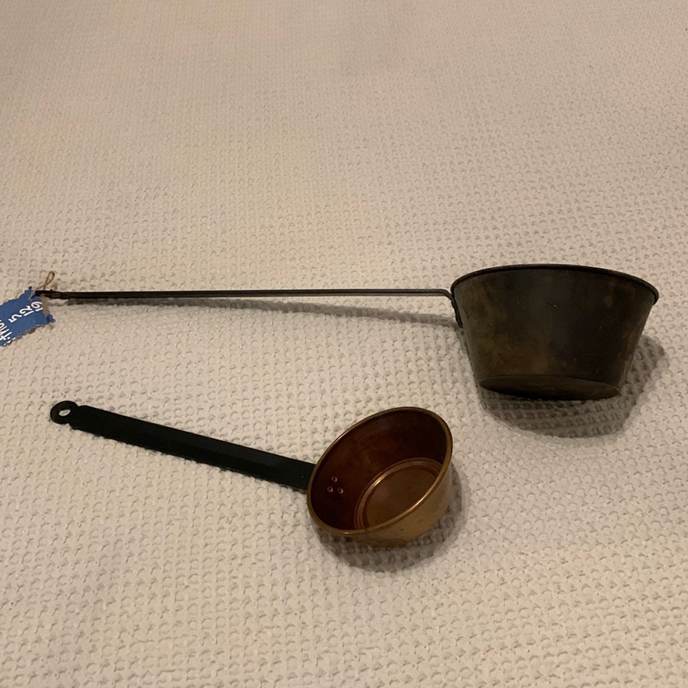Vintage Metal Tin & Copper Laddles